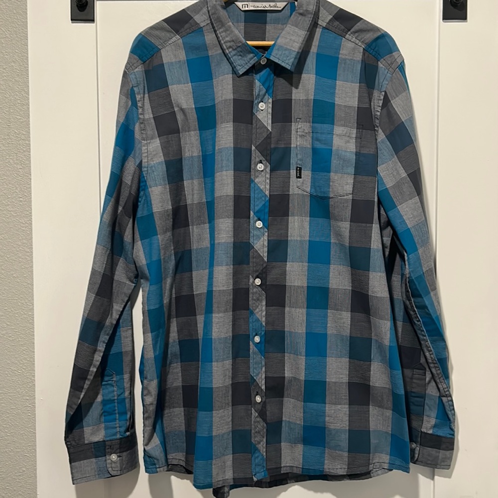 Travis Mathew Button Up Long Sleeve Shirt Men’s Size XXL